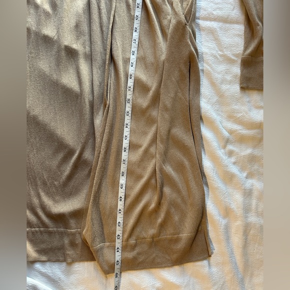 Michael Michael Kors Khaki Open Cardigan/Duster High Side Slits Size XS - Picture 6 of 7